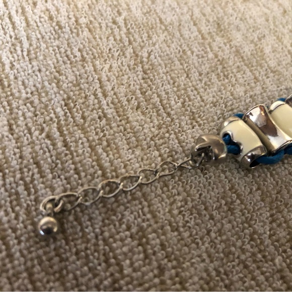 Lia Sophia porcelain white/silver/blue bracelet - Picture 4 of 5